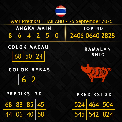 Prediksi Thailand Hari Ini 25-september-2025