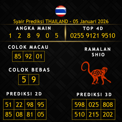 Prediksi Thailand Hari Ini 5-januari-2026
