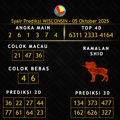 Prediksi Wisconsin Hari Ini 5-oktober-2025