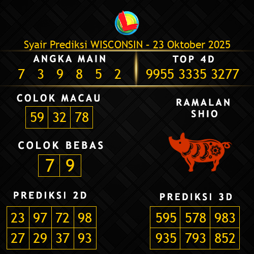 Prediksi Wisconsin Hari Ini 23-oktober-2025