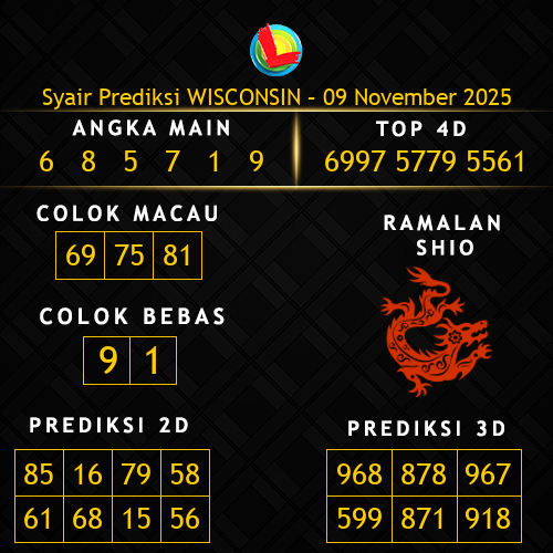 Prediksi Wisconsin Hari Ini 9-november-2025