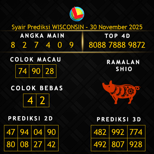 Prediksi Wisconsin Hari Ini 30-november-2025