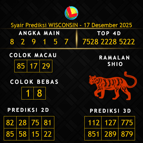 Prediksi Wisconsin Hari Ini 17-desember-2025
