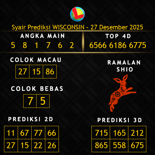 Prediksi Wisconsin Hari Ini 27-desember-2025