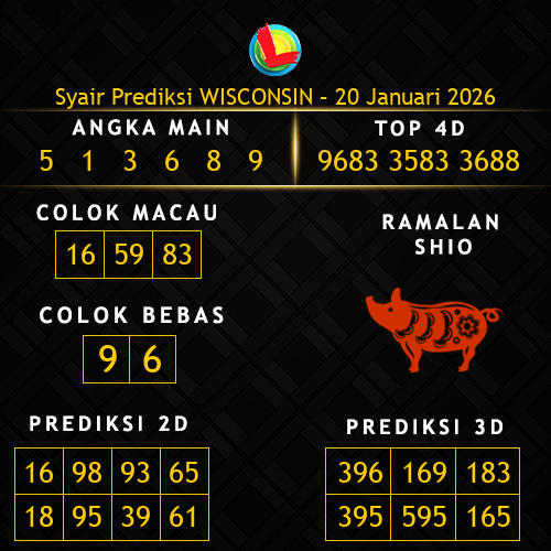 Prediksi Wisconsin Hari Ini 20-januari-2026