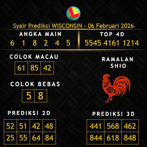 Prediksi Wisconsin Hari Ini 6-februari-2026
